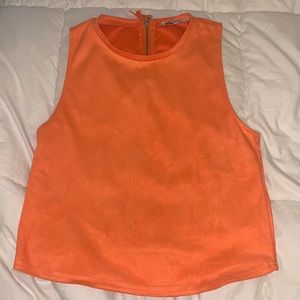 Zara orange tank top size small